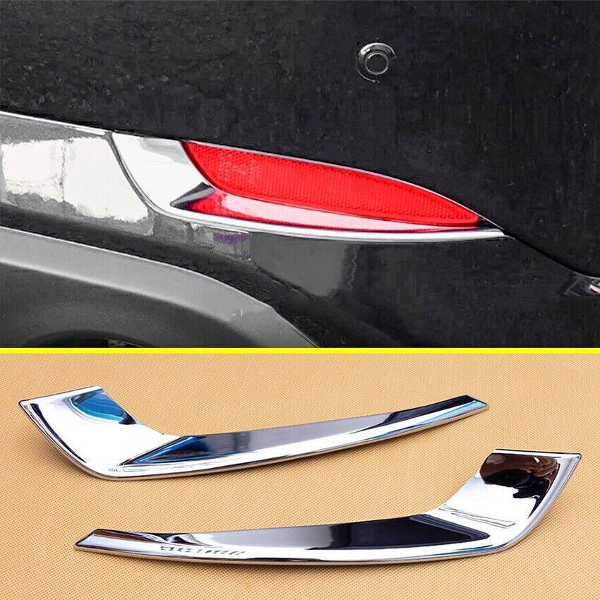 2PCS Chrome Rear Fog Light Eyelid Molding Strip Trims for Mazda CX-5 CX5 2022-24
