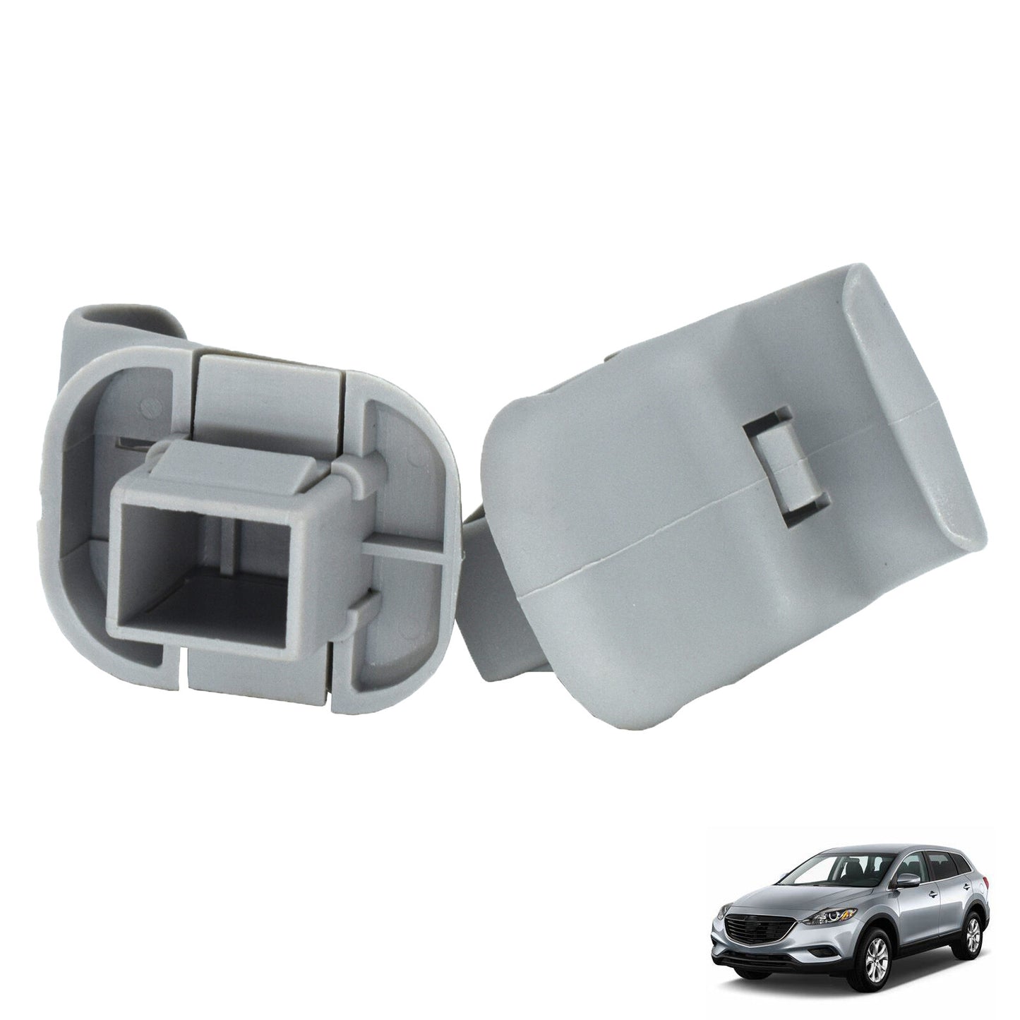 Pair For Mazda3 BK 6 GG1 CX-7 CX-9 RX-8 Gray Sun Visor Clip Hook LC6269261B77
