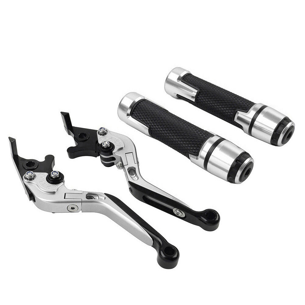 Set Folding Extendable Brake Clutch Lever Handlebar Grip for Kawasaki 650R