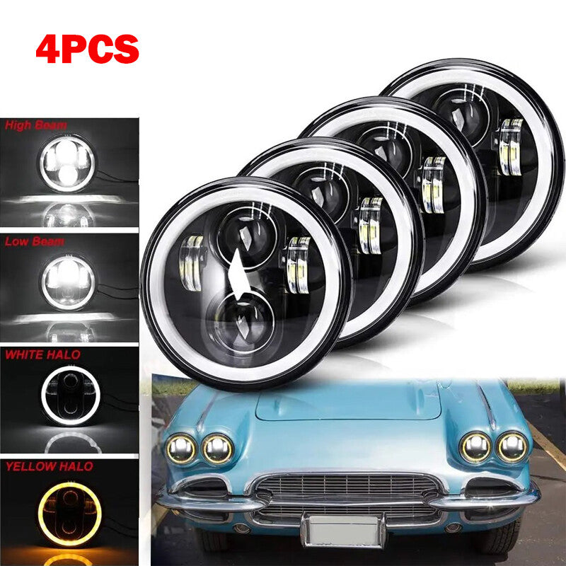 4th generation 5 3/4 bags 5.75 bags LED luminous DRL gold wire mesh series 1963-1974