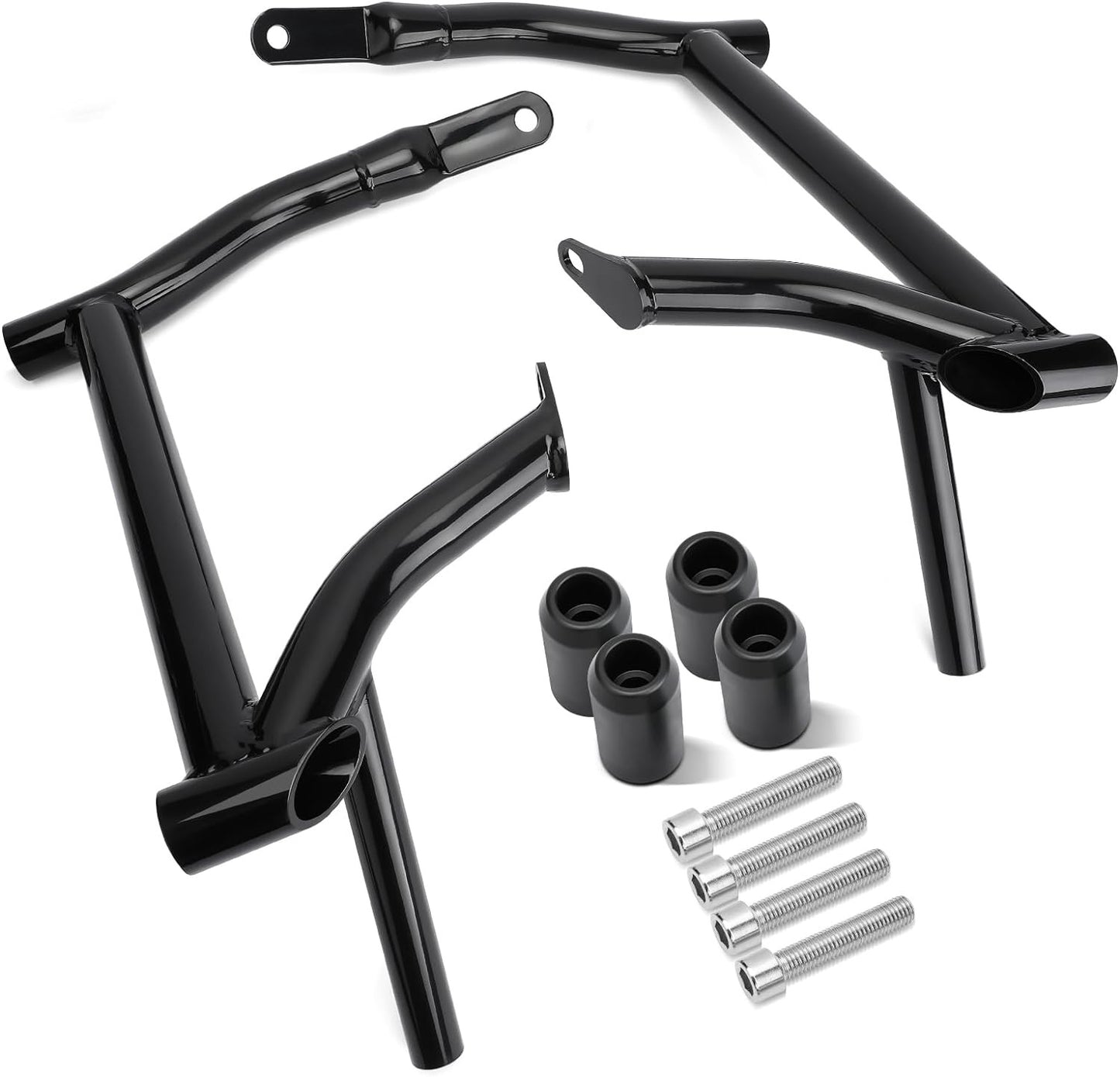 Black Saddlebag Guards Rail Crash Bar for Harley Touring 09-24 Electra Glide