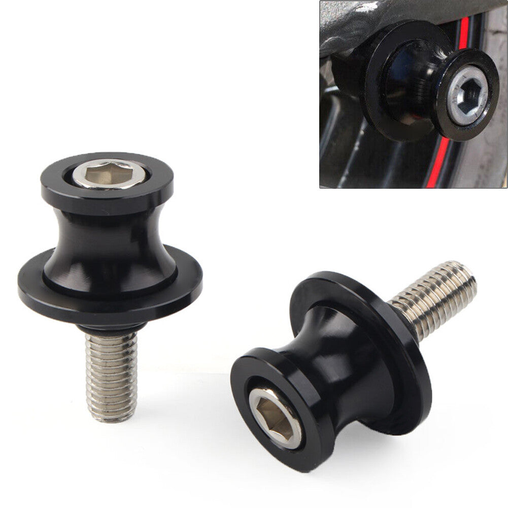 for KAWASAKI ZX6R 1998-2011 Black Motorcycle Swingarm Spools Stand Screws Slider