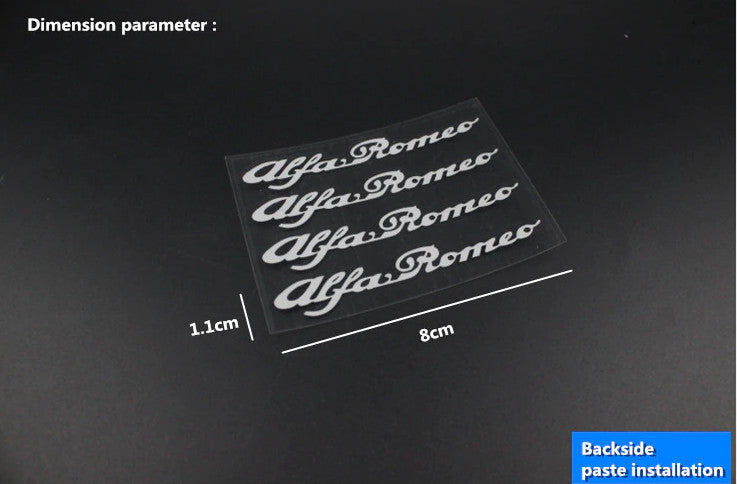 2-Pack Black Car Body Stickers and Badges for Alfa Romeo MITO Car Accessories