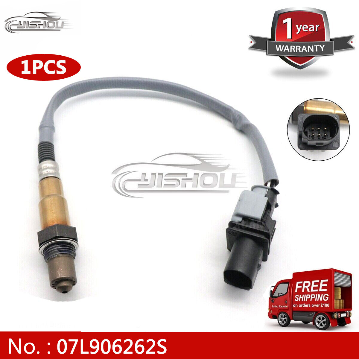 07L906262S new O2 Oxygen Sensor, 5-Wire, Suitable for Audi A3, A4, A5, for A8 , Q7, Q5, for Porsche , for Volkswagen