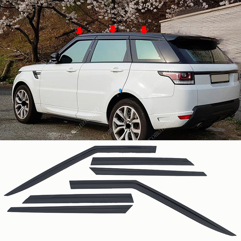 6P for Land Rover for Range Rover Sport 14-21 Black Window Visor Vent Sun Rain Guard