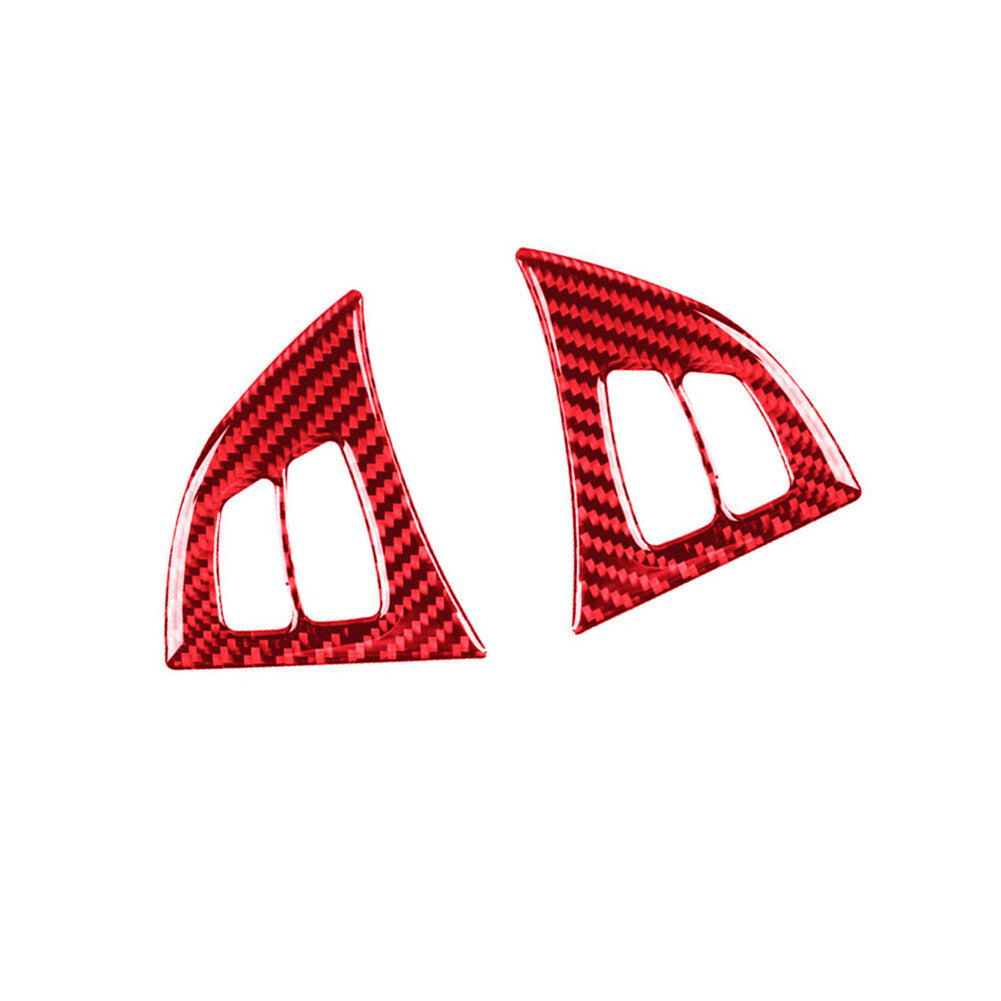 Red Carbon Fiber Steering Wheel Frame Cover Trim for BMW X5 E70 X6 E71 2008-2013