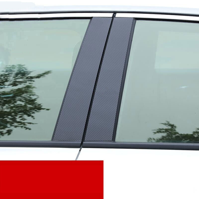 for Infiniti FX 2009-13 Carbon Fiber Pillar Posts Door Window Molding Strip Trim