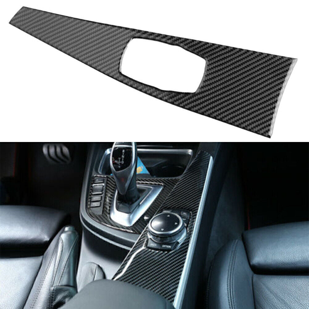 Carbon Fiber Car Center Console Interior Trim Cover Fit for BMW 3 4 Series F30 F33
