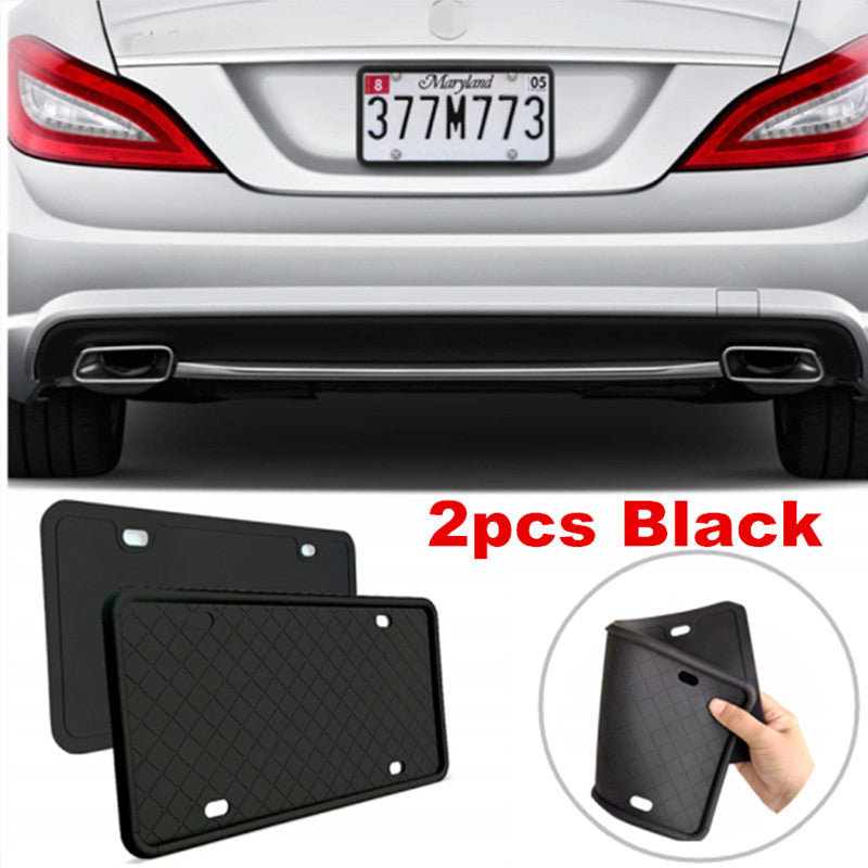2pc Rubber License Plate Holder Mounting Screws Bumper Bracket Frame For Car SUV