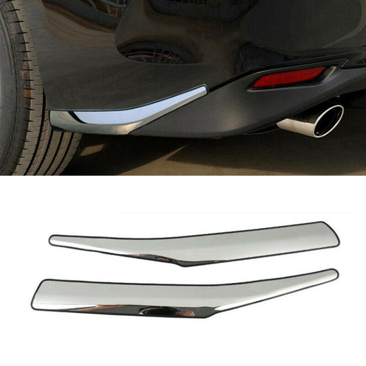 for Toyota for Camry 2018-2023 Chrome Rear Bumper Guard Side Spoiler Corner Covers