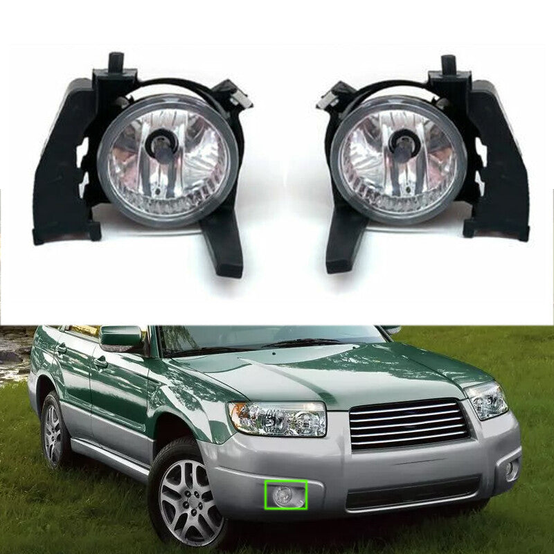 for Subaru Forester SG 2006-2008 Pair Front Bumper CLear Lens Fog Lamp Bulb