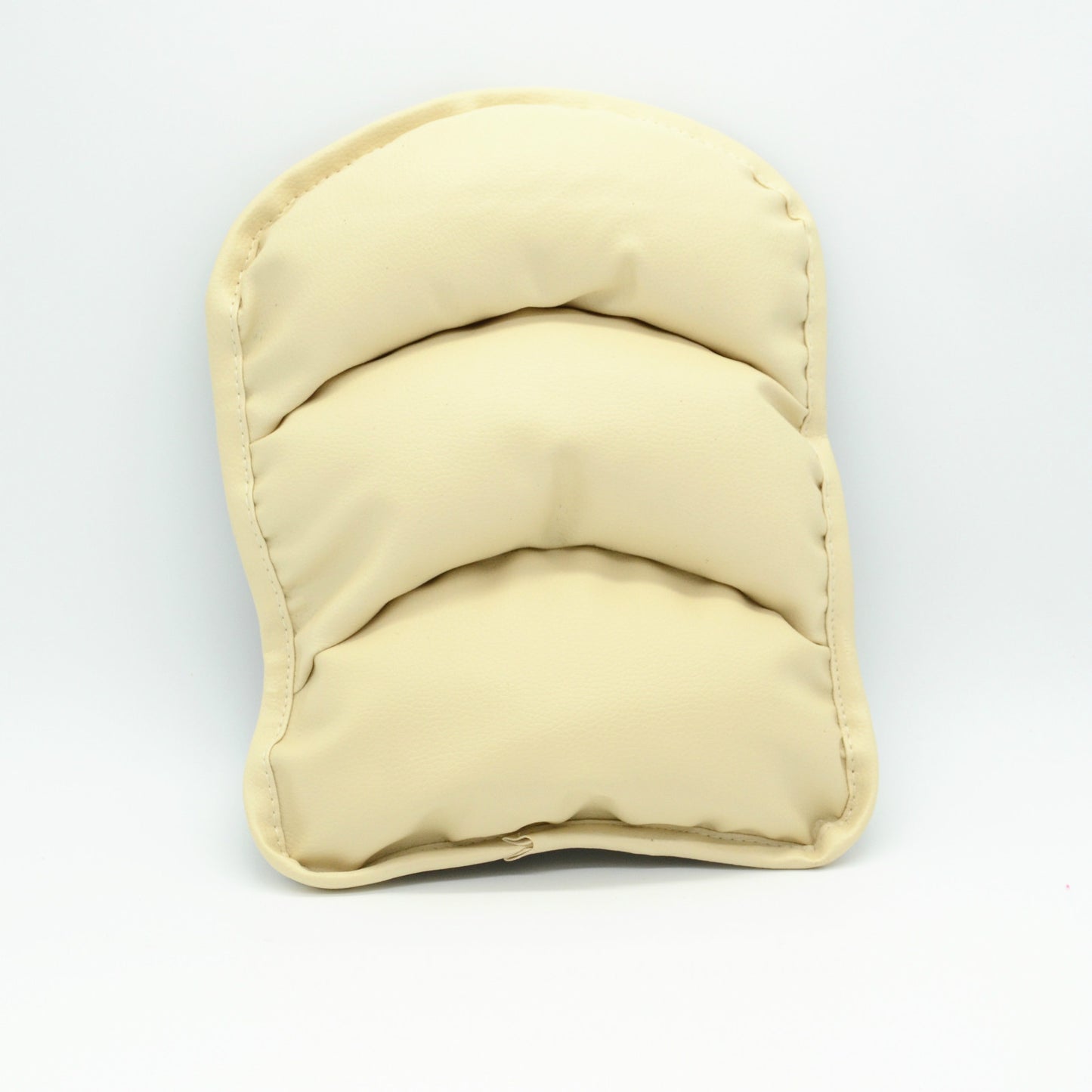 Beige PU Leather Car Center Armrest Console Soft Pad Cover Cushion Durable Mat