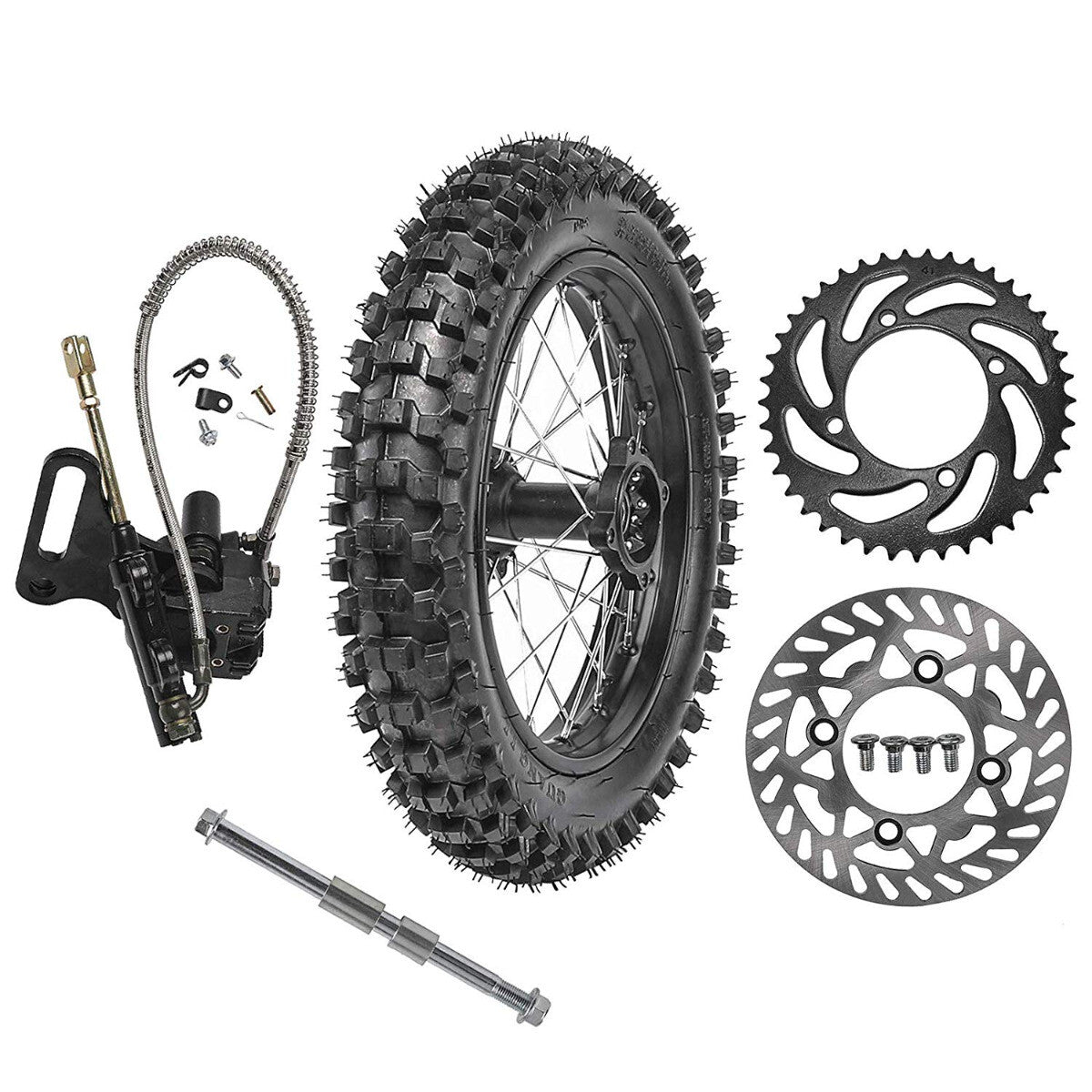 90/100 - 14 Inch Rear Back Wheel Disc Brake Kit Pit Dirt Bike 110cc 125cc 160cc