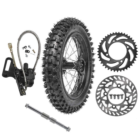 90/100 - 14 Inch Rear Back Wheel Disc Brake Kit Pit Dirt Bike 110cc 125cc 160cc