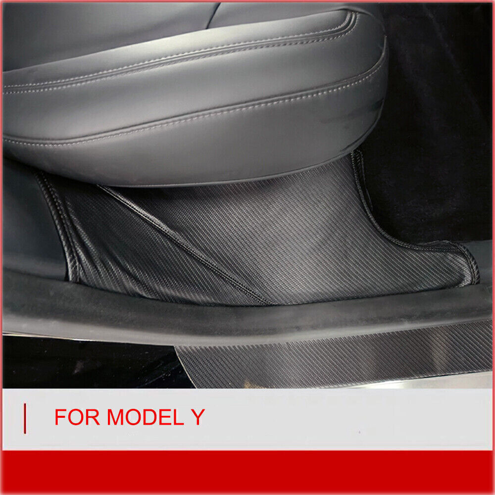 1 Pair Rear Door Sill Scuff Plate Guard Protector for Tesla for Model Y 2020-2022 O