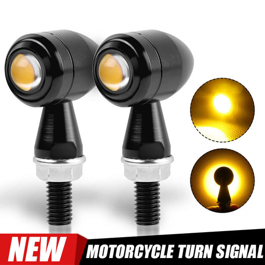 2X Motorcycle LED Bullet Turn Signals Light Blinker Amber Indicator for Mini Lamp