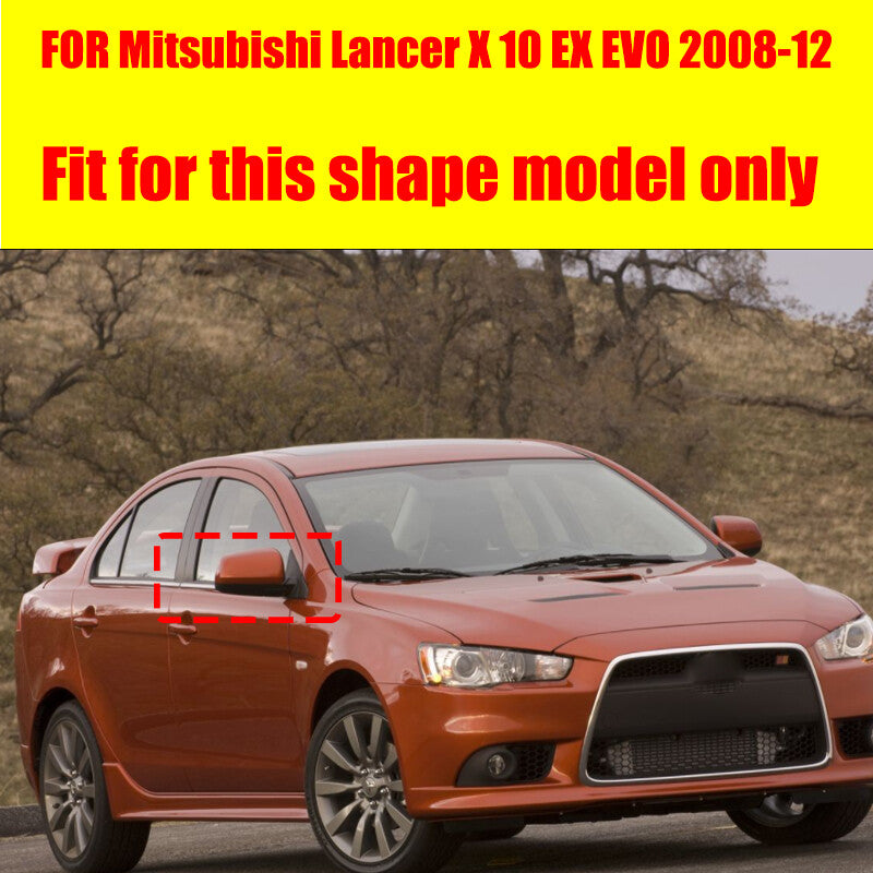 for Mitsubishi Lancer X10 EX EVO 2008-12 Carbon Fiber Look Rearview Mirror Cover