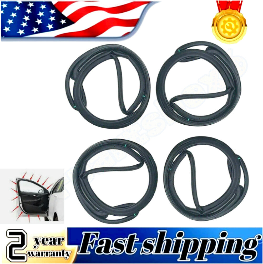 new 4-piece door Weatherstrip molded seals for Honda Accord Sedan 1998 - 2002