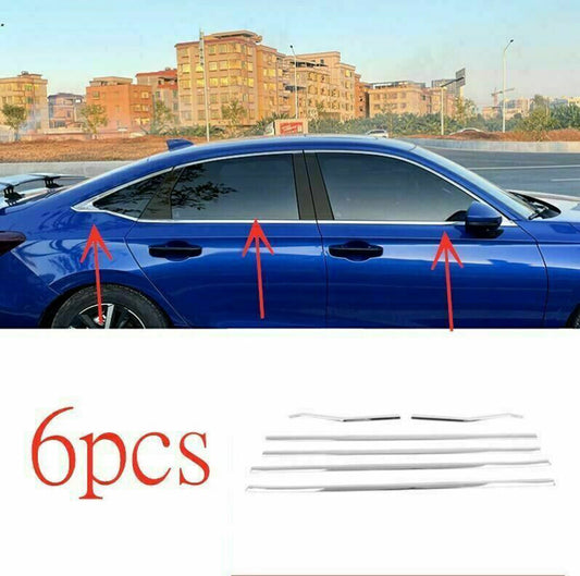 for Honda for Civic Sedan 2022-2023 Steel Bottom Lower Window Frame Sill Trim Cover