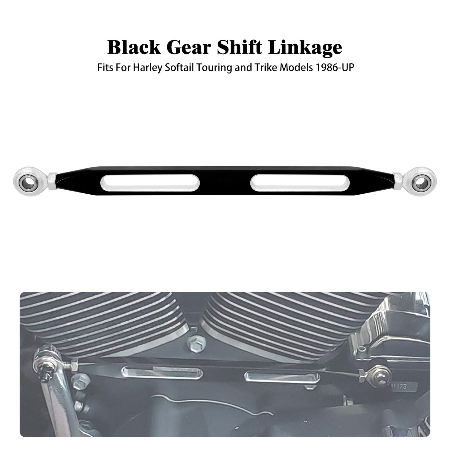 Black Shift Linkage Shifter Gear Link for Harley Touring Electra Road Glide King