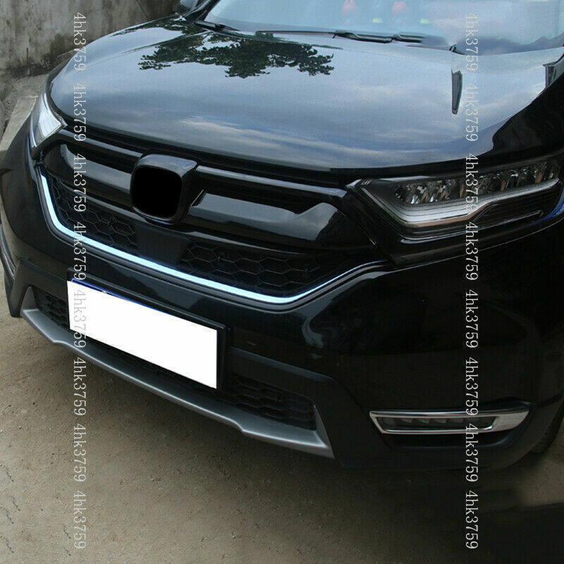 for Honda CR-V 2017-2019 Front Hood Grille Grilles Moulding Cover Trim Black