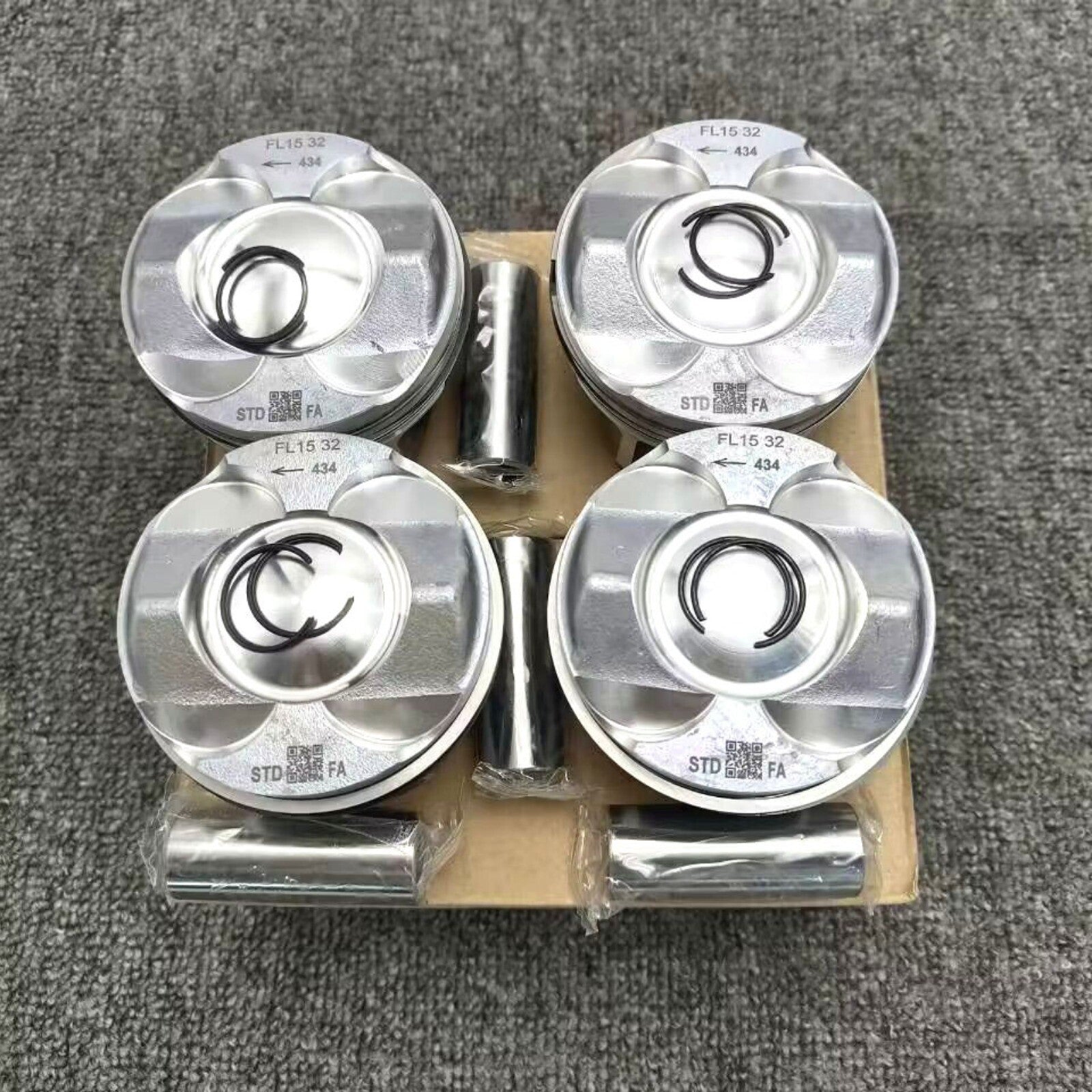 All-new 4x STD piston and ring kit for the 2018+ for Land Rover 2.0T AJ200 turbocharged engine.