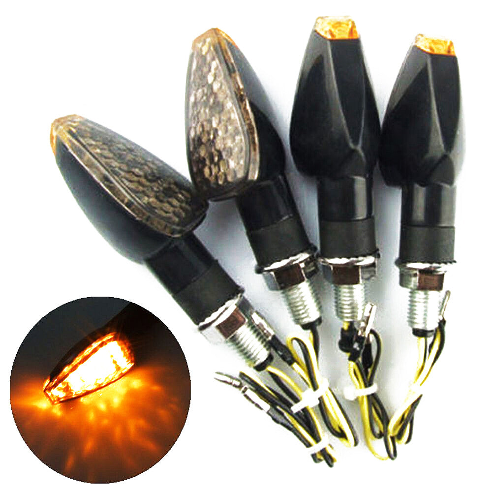 4-piece universal LED turn signal amber light indicator for motorcycles suitable for Suzuki and for Honda