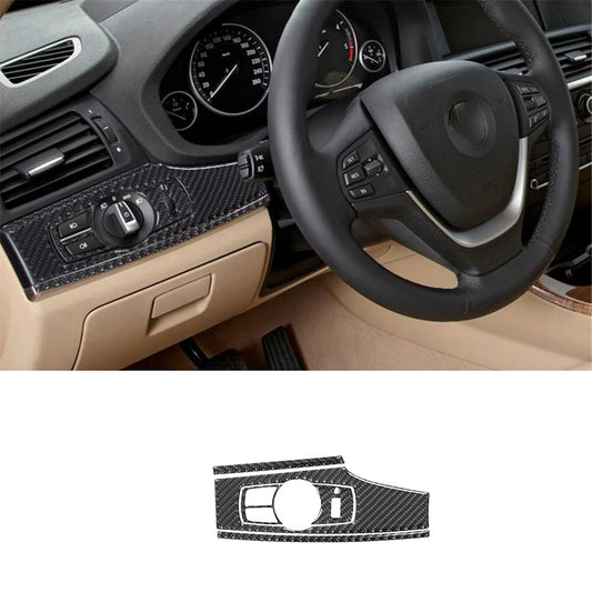 Carbon Fiber Lighting Control Cover Trim for Bmw X3 F25 X4 F26 2011-2017 TypeA
