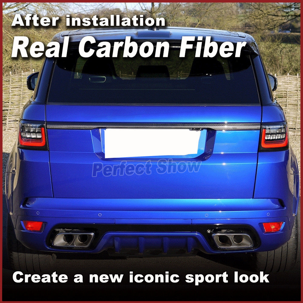 Carbon Rear Door Tailgate Trunk Lid Trim Cover for Land Rover for Range Rover Sport