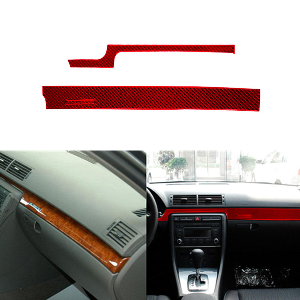 Red carbon fiber complete set interior trim for Audi A4 S4 B7 2005-2008