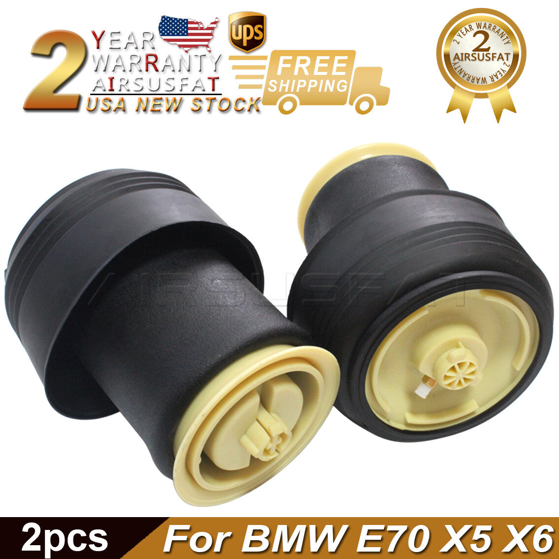 Rear Pair Air Suspension Spring Bags for BMW X5 E70 X6 E71 E72 37126790079 US
