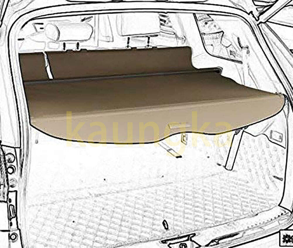 1X Beige Retractable Cargo Cover Rear Trunk Shade for Toyota Highlander 08-2013