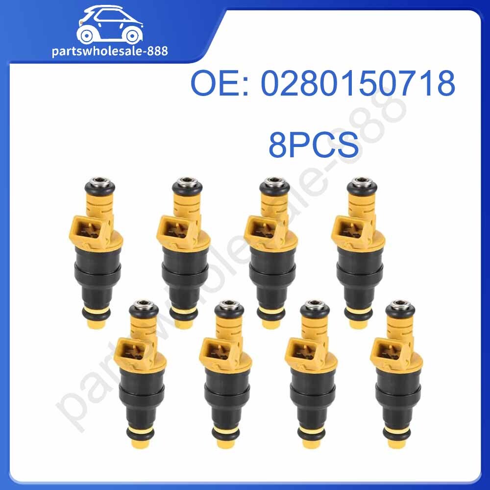 8 fuel injectors for Ford F150, F250, F350 (4.6L, 5.0L, 5.4L, 5.8L). Replacement code: 0280150718