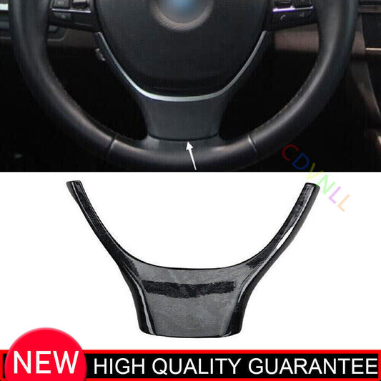 for BMW 5 Series 2011-16 Black Wood Grain Steering Wheel Moulding Cover Trim 1P