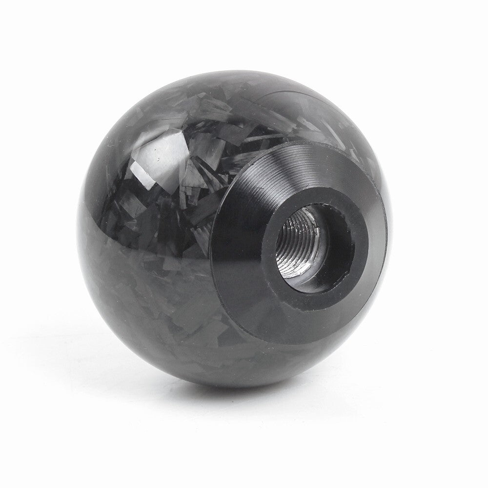 Black Forged Carbon Fiber Car Gear Shift Knob Ball Shape Shifter Head Lever