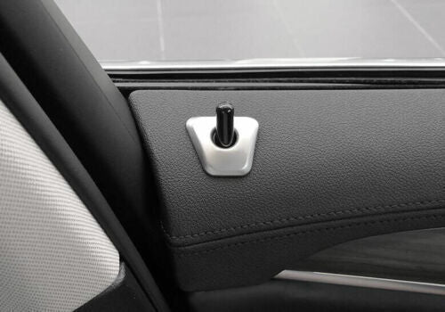 Bolt Lock Down Ring Trim Inner Door ABS Silver for BMW 5 Series G30 2018-2022