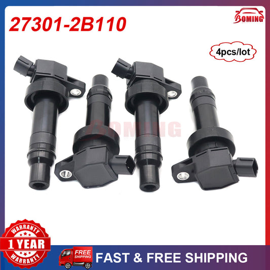 4-pack of brand new ignition coils for Hyundai for Kia for Veloster Forte Koup Forte5 27301-2B110