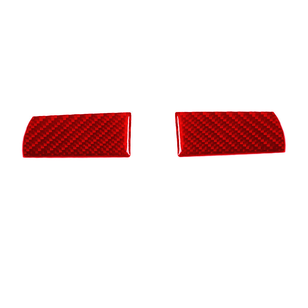 Red Carbon Fiber Steering Wheel Button Cover Trim Type A for Chrysler 300 05-07