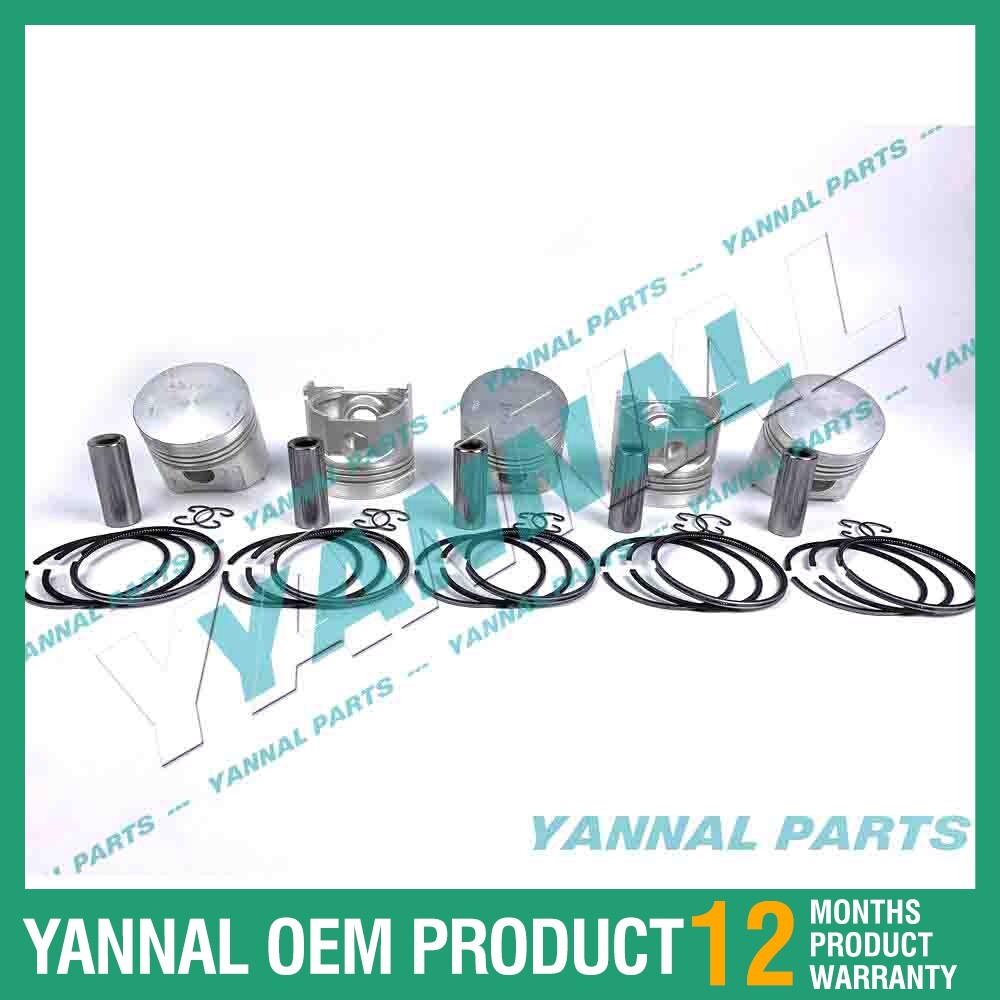 3-piece piston with piston rings + 0.5 mm for Kubota D1301 engine (oversized)