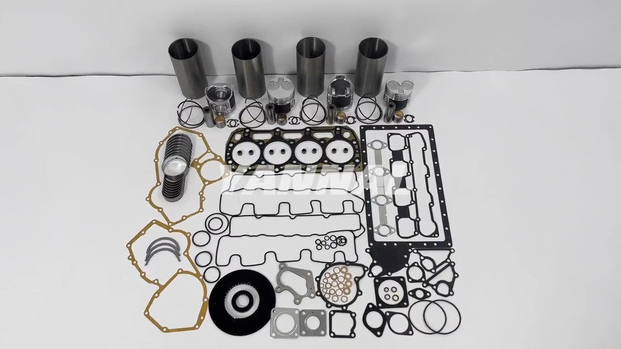 Engine overhaul and rebuild kit with washers and bearings for Perkins 404C-22 engines.