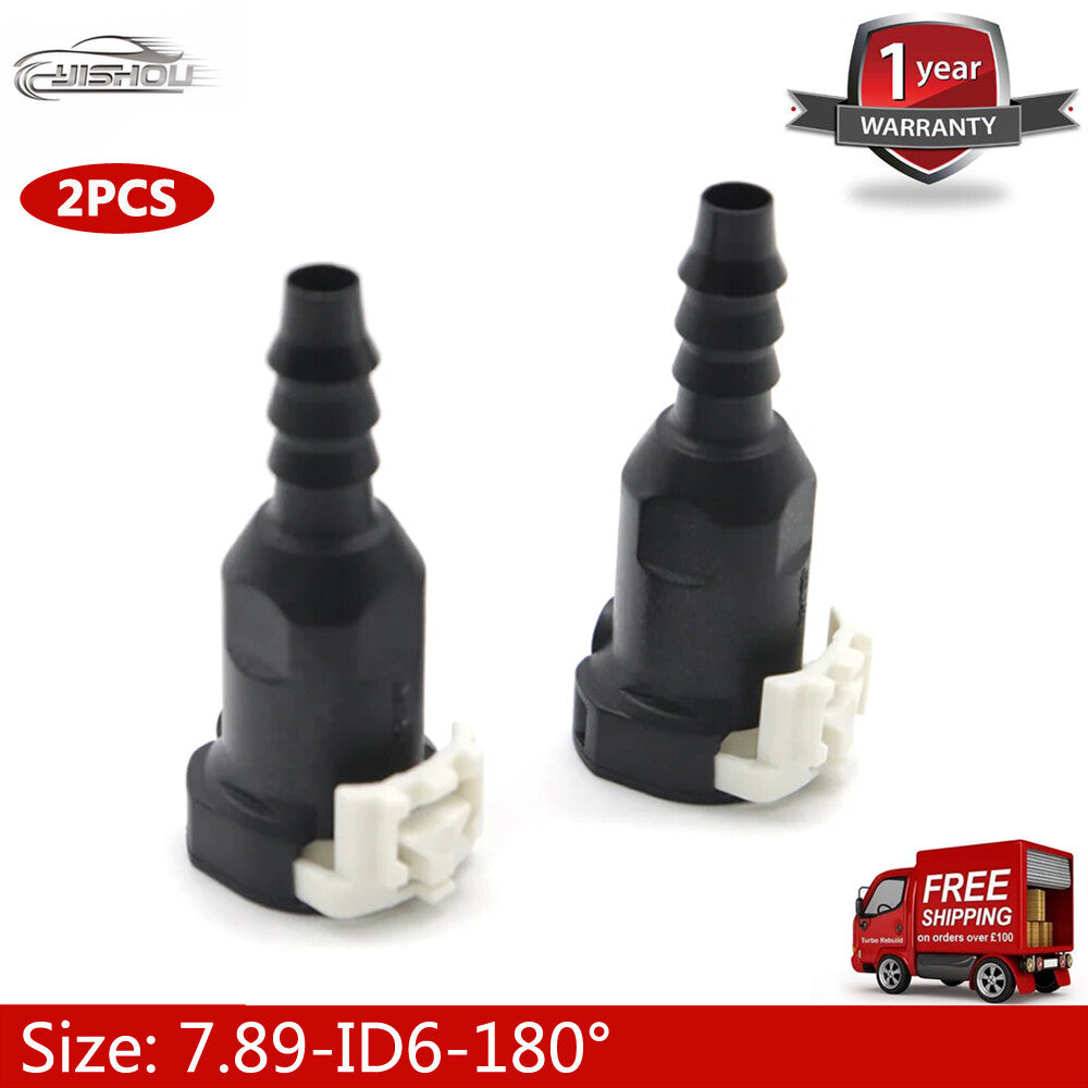 2 x 7.89 mm ID6 8x6 180 Fuel Line Hose Quick Release Female Connector