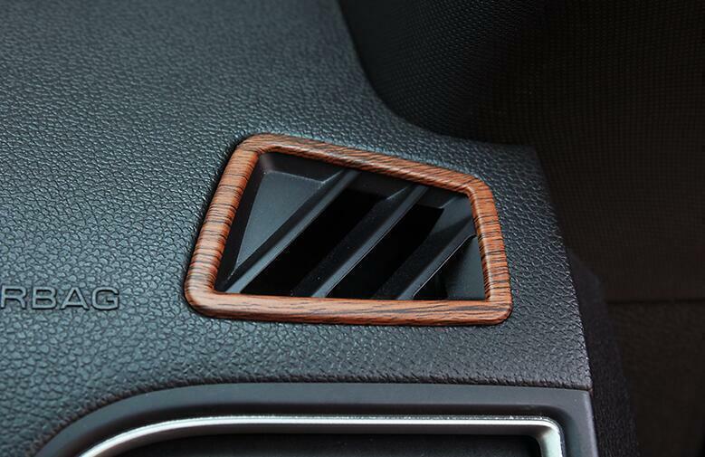 Console LR Air Outlet Vent Trim for Ford Explorer 2011-2019 Wood Grain Steel