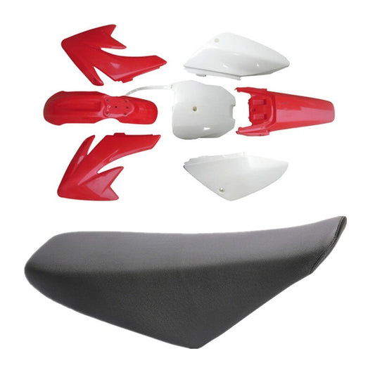 Plastic fender fairing kit + for seat for CRF70 XR70 140CC 150CC Taodaokeng bicycles