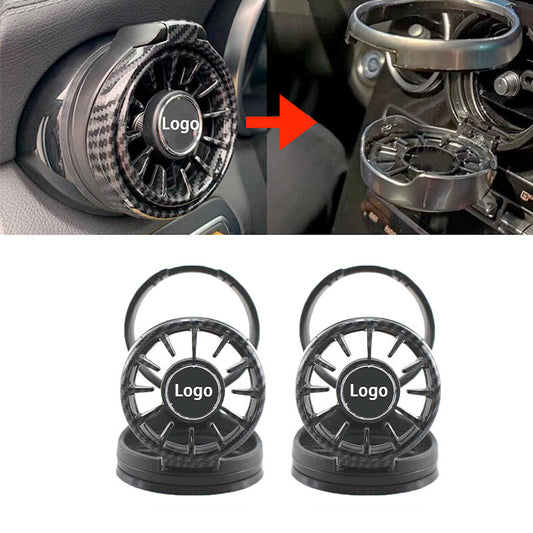 2Pcs Carbon Fiber Air Outlet Cup holder for Mercedes-Benz C/GLC-Class C200L W205