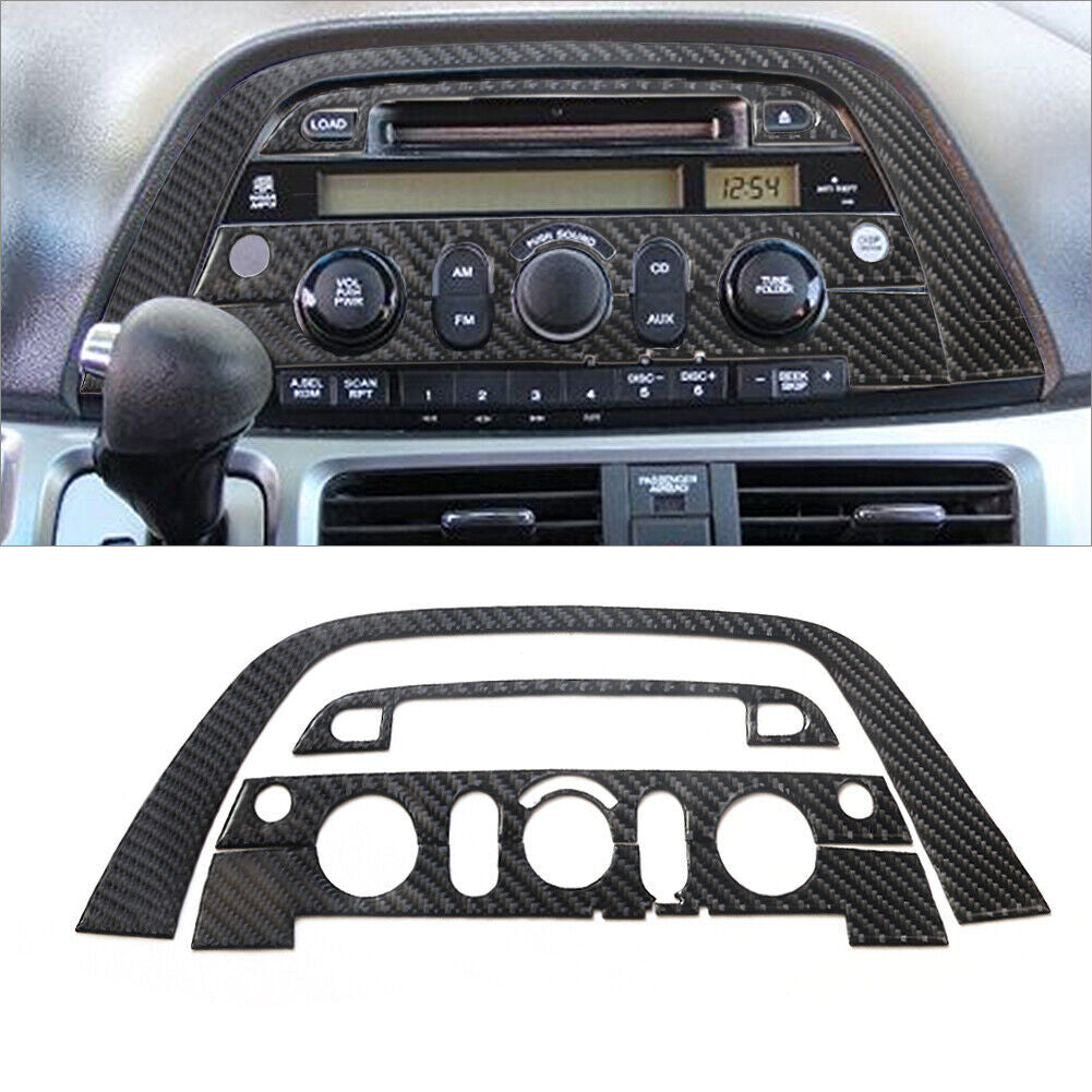 18PC Carbon Fiber Interior Full Set Dashboard Trim Kit for Honda Odyssey 2005-10