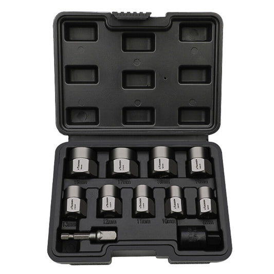 11Pcs Screw Extractor Remover Set Hex Head Multi-Spline Easy Out Bolt Extractor