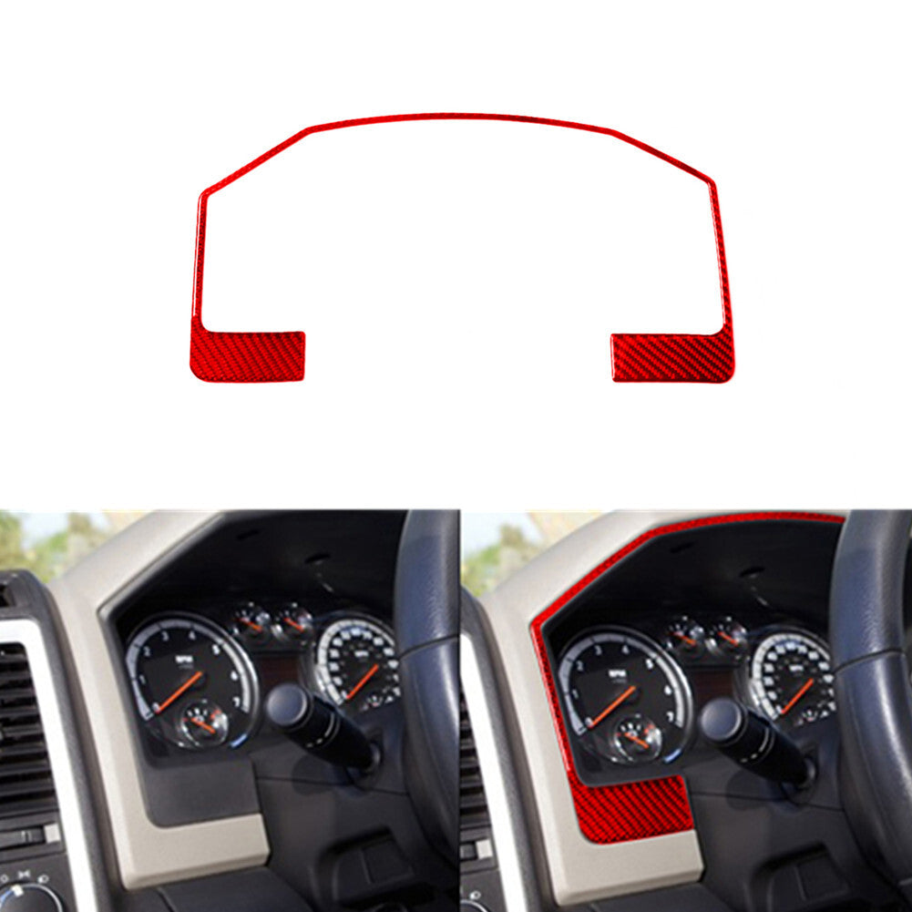 18Pcs Red Carbon Fiber Interior Full Set Cover Trim for Dodge for Ram 1500 2009-2012