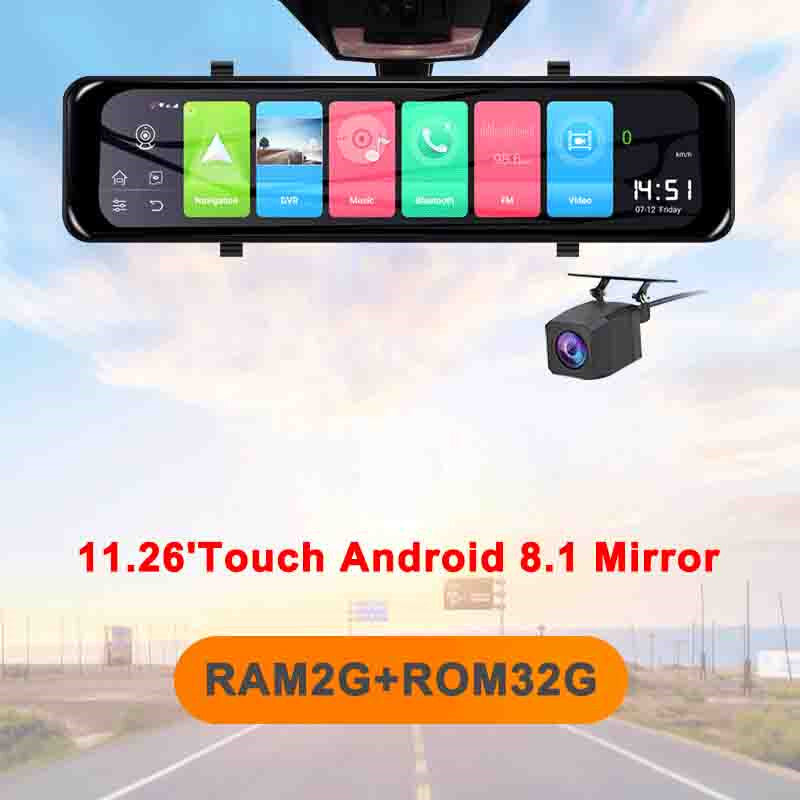 4G Dash Cam Android 8.1 Car Mirror DVR Camera GPS Navigation Recorder ADAS WIFI