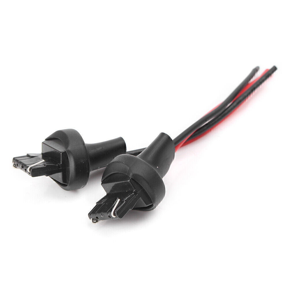 Pair 7440 992 T20 Male Adapter Wiring Harness DRL Turn Signal Tail Lamp Retrofit