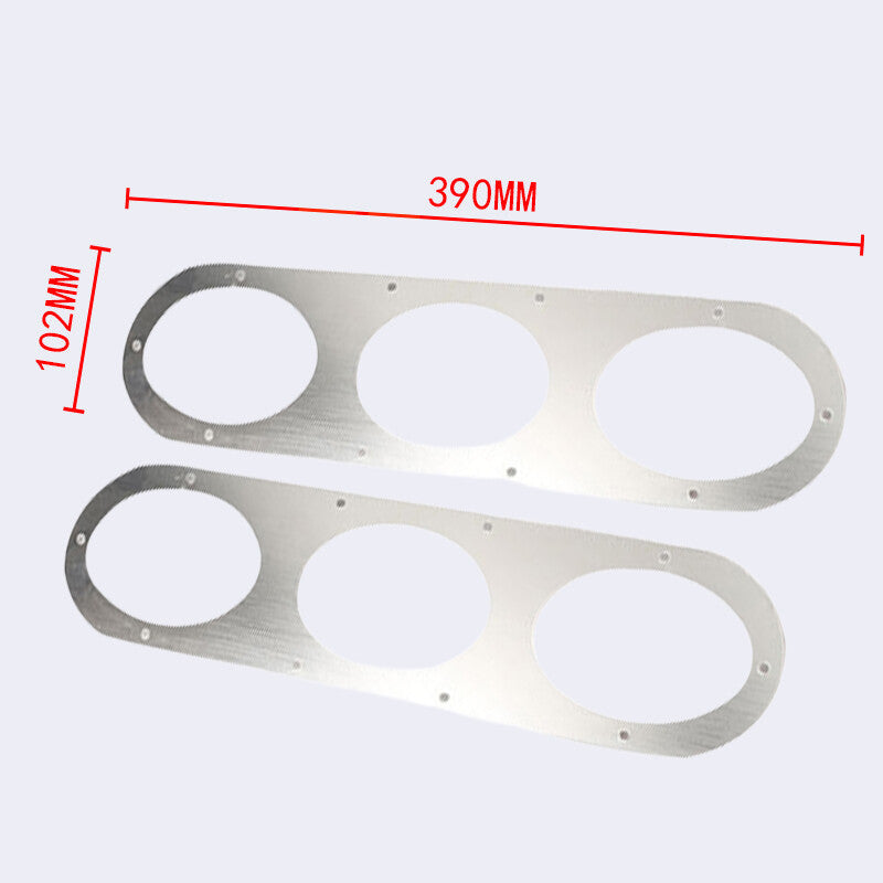 2Pcs Car Rear Bumper Race Air Diversion Diffuser Panels Kit Universal Silver